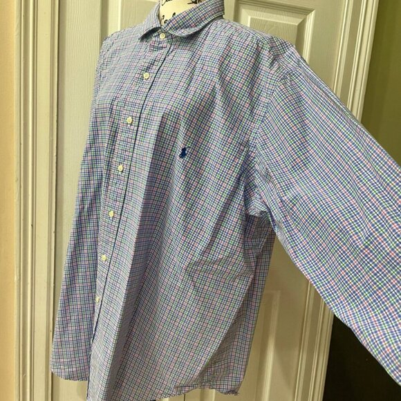 POLO RALPH LAUREN BUTTON DOWN LONG SLEEVE SHIRT XXL 100%COTTON - Picture 4 of 14